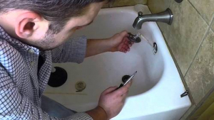 trying to unclog bathroom drain